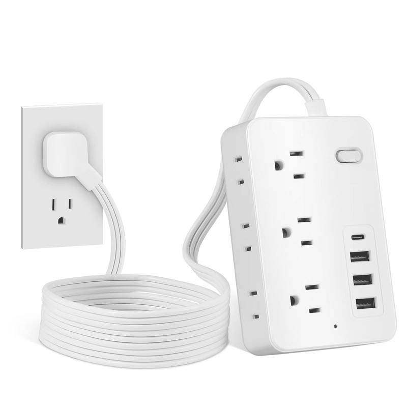Wall Mountable USB Surge Protector Power Strip with USB Ports 6/8 Outlet Plugs gallery