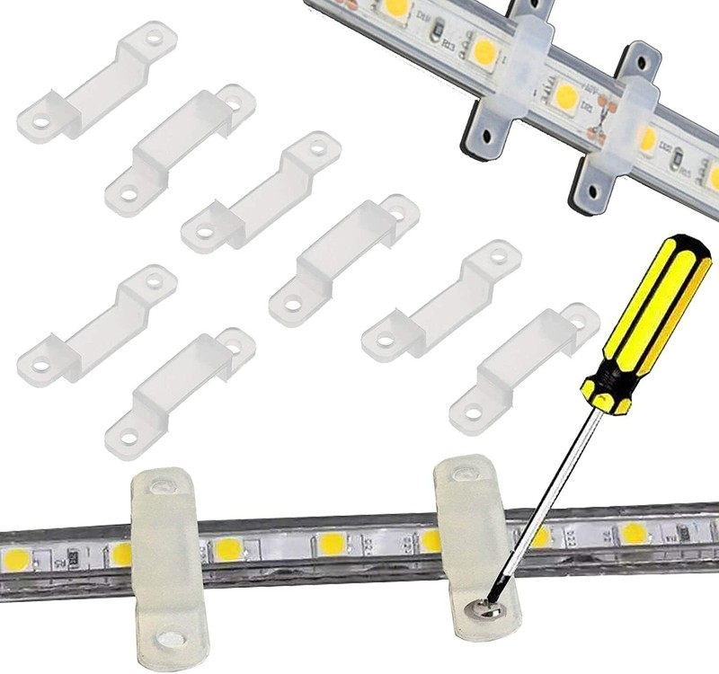 LED Strip Light Mounting Brackets , Silicon Fixed Clips with Screws gallery