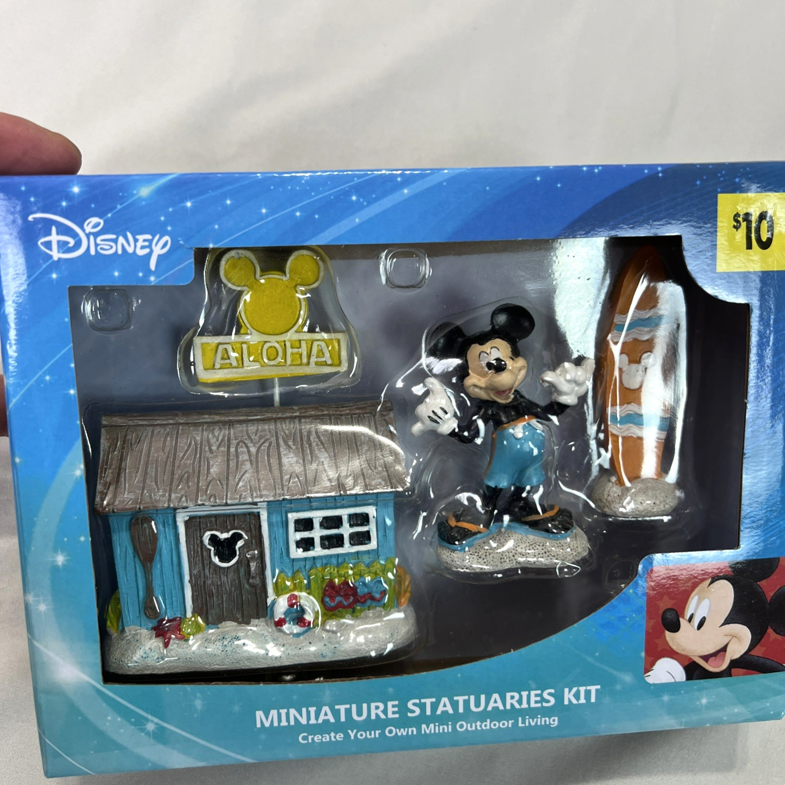 NEW Disney Mickey Mouse Aloha Beach House Surfboard Miniature Statuaries Kit gallery