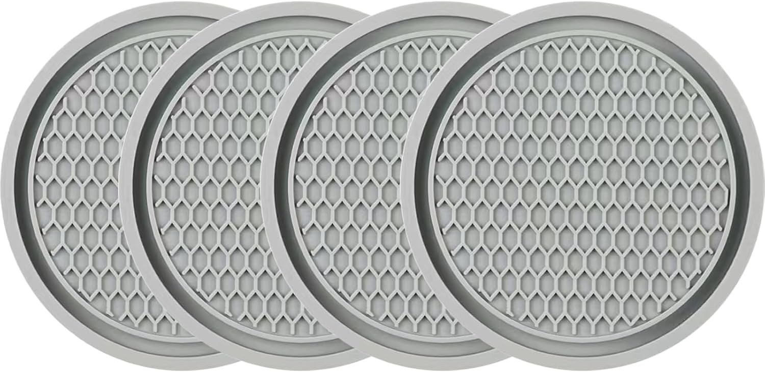 Universal Non-Slip Silicone Car Cup Coaster, 4PCS Grey Holder Inse Color: Gray gallery