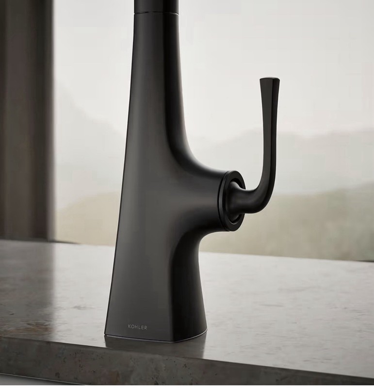 Kohler Graze Pull-Down High Arc Single-Hole Kitchen Faucet Matte Black 22062-BL gallery