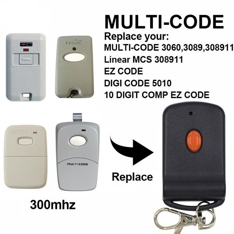 2x For 3089 Multi-Code Multicode 308911 Linear MCS308911 300mhz Remote Set gallery