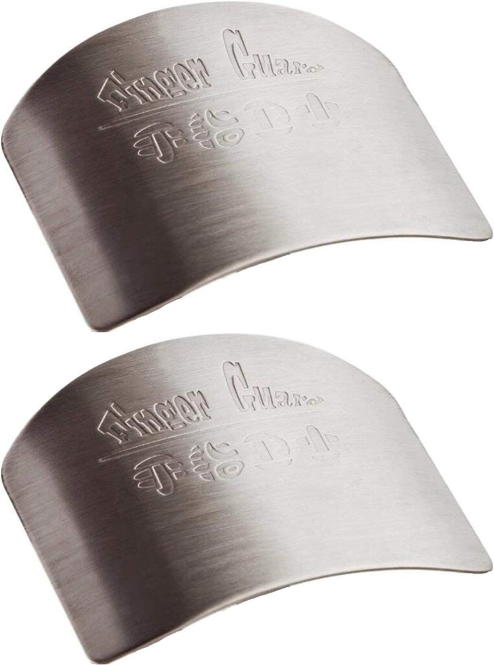 2 PCS Stainless Steel Finger Guard for Safe Slicing Kitchen Hand Protector gallery