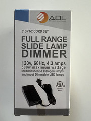 ADL WHITE FULL RANGE SLIDE LAMP DIMMER MODEL # D3003 QUALITY ‘EASY TO USE”