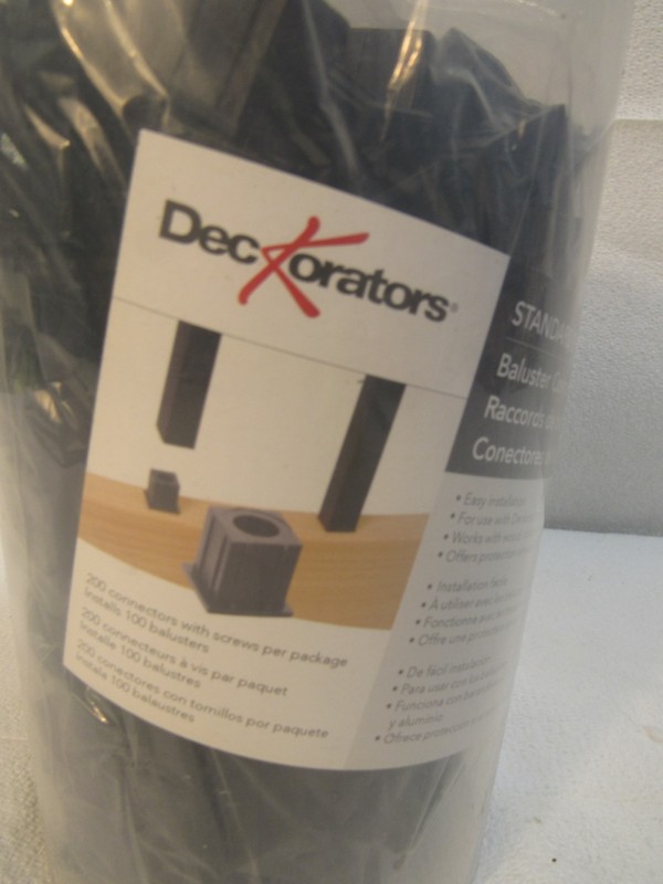 Deckorators Standard Square Estate Baluster Connectors 200pcs Black gallery