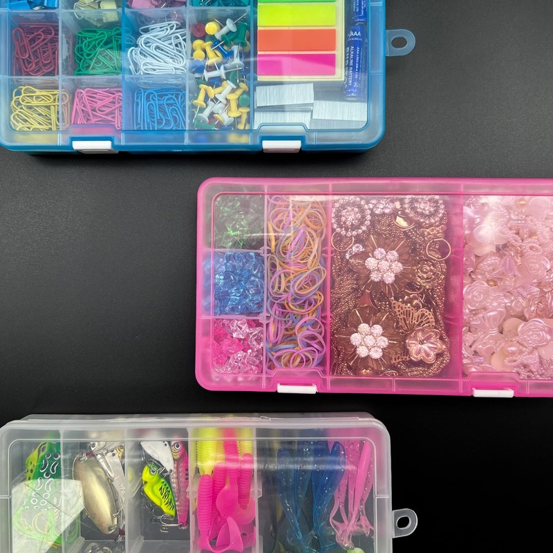 Plastic Organizer Container Storage Adjustable Divider Removable Grid Compart... gallery