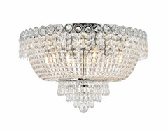 Chandelier Flush Mount Crystal Light Fixture Dining Room Bedroom or Kitchen 18″