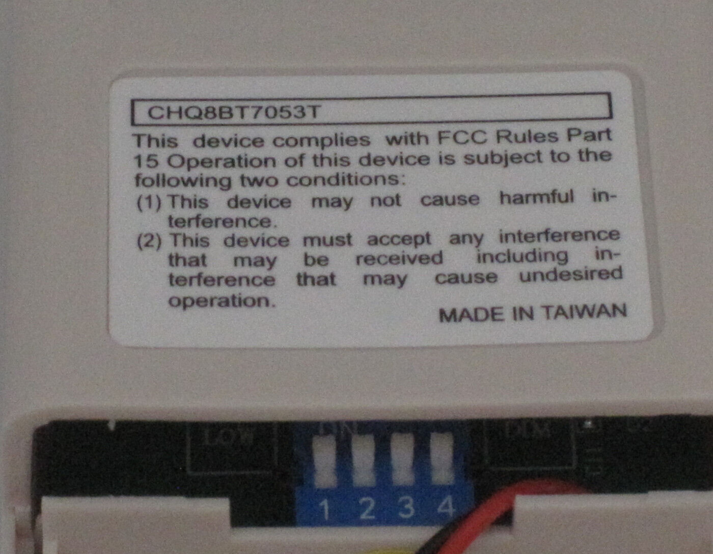 CHQ8BT7053T Ceiling Fan 4 DIP SWITCH TOP & BOTTOM LIGHT REMOTE W/Wall Bracket gallery