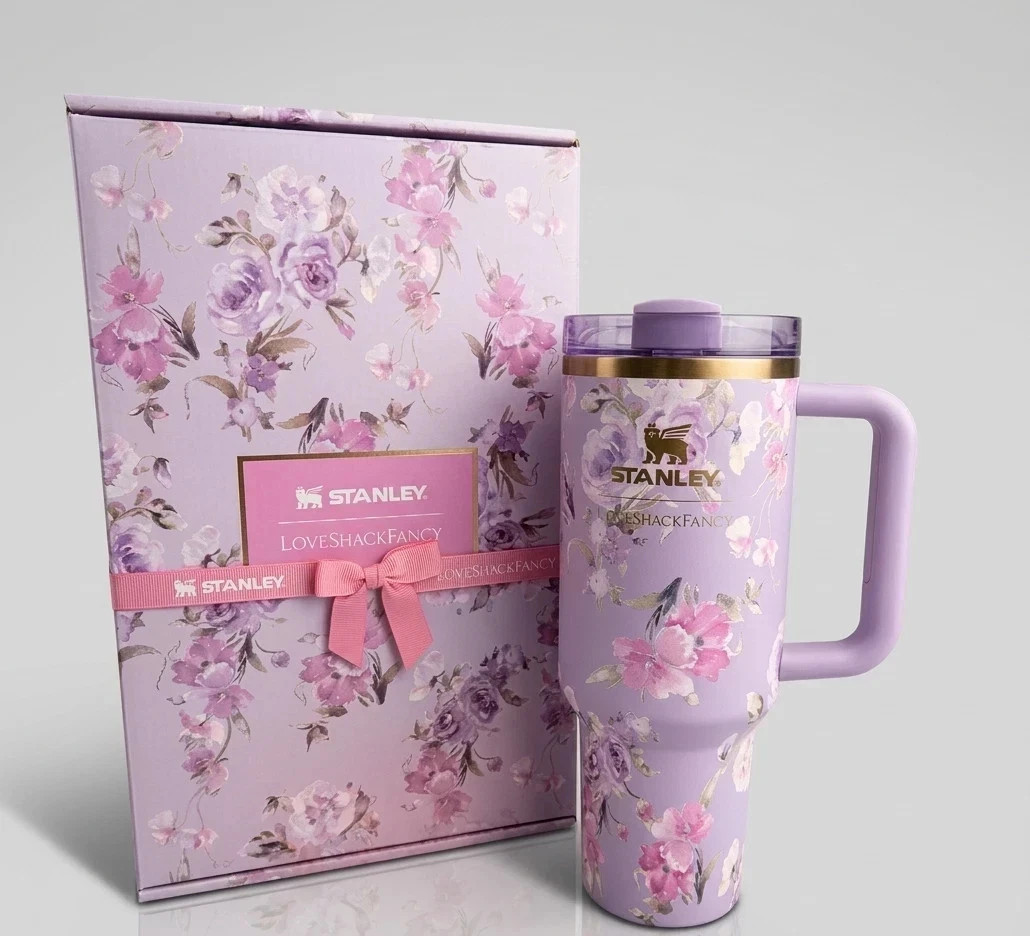 Stanley Love Shack Fancy Quencher - Happy Thoughts Rosa Beaux Purple 40 oz gallery