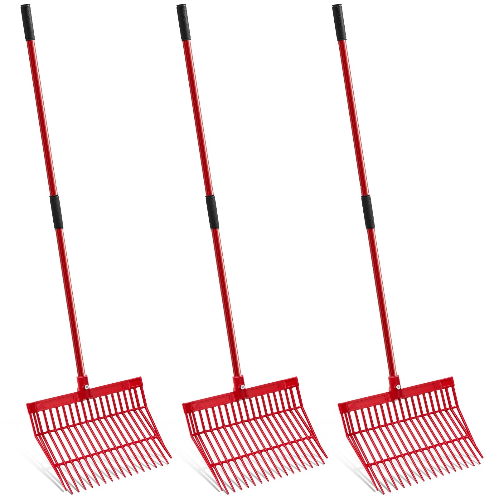 3 Sets Manure Fork with Long Handle, ABS Plastic Head & Metal Handle, Pitch F... gallery