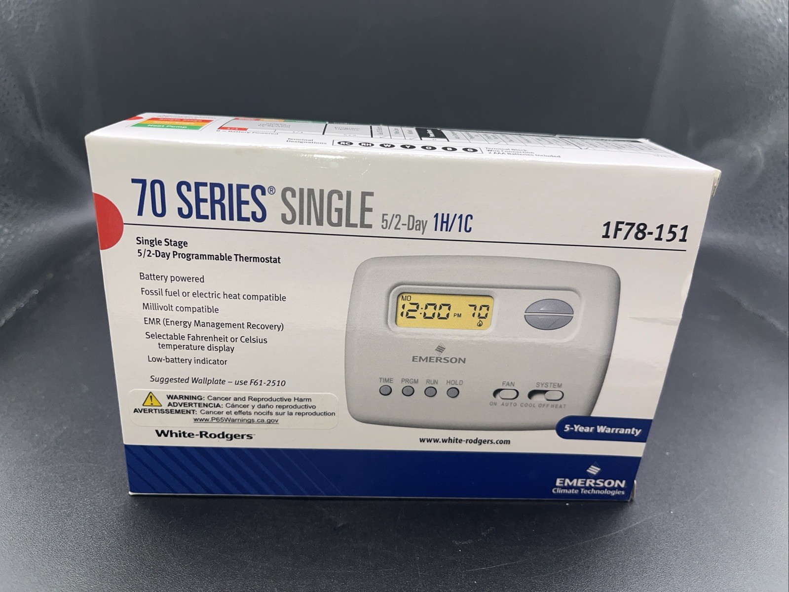1F78-151 White-Rodgers Single Stage Programmable Thermostat gallery