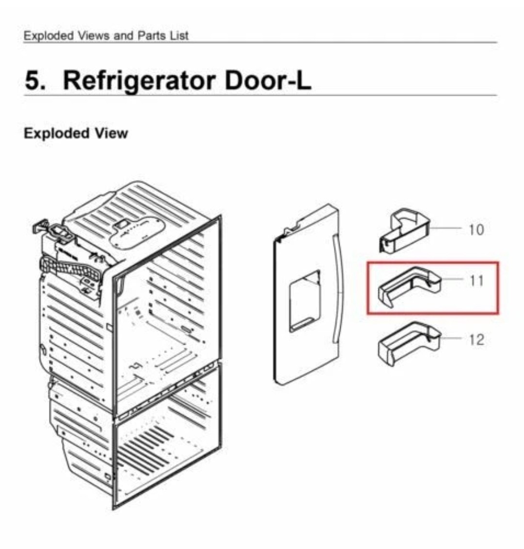 Left Door Middle Bin Compatible with SAMSUNG Refrigerator DA97-11478A gallery