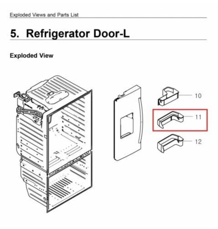 Left Door Middle Bin Compatible with SAMSUNG Refrigerator DA97-11478A gallery