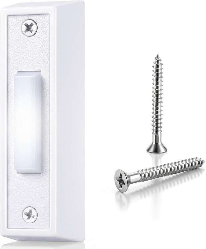 Lighted Doorbell Button, Wall Mounted Doorbell Switch with LED Light, Garage Doo gallery