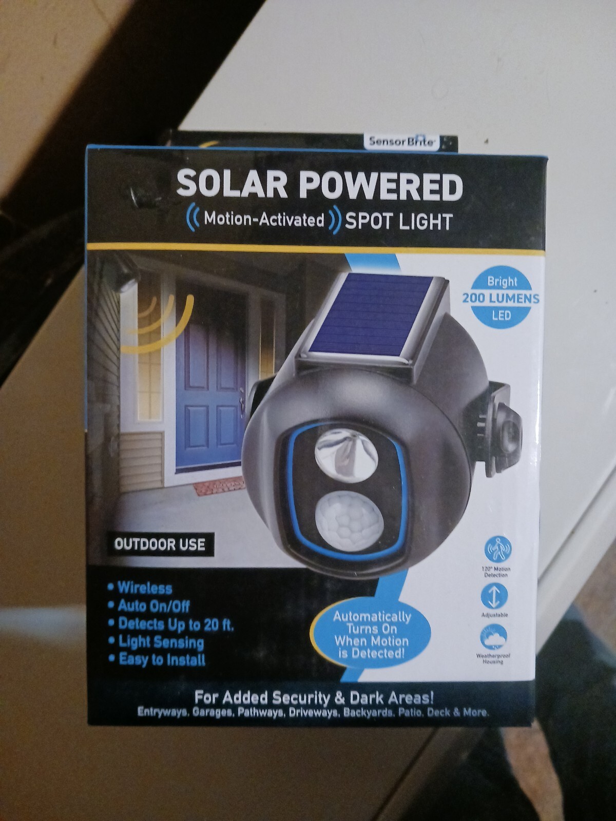 Solar Powered Motion Activated Spot Light No batteries Required gallery
