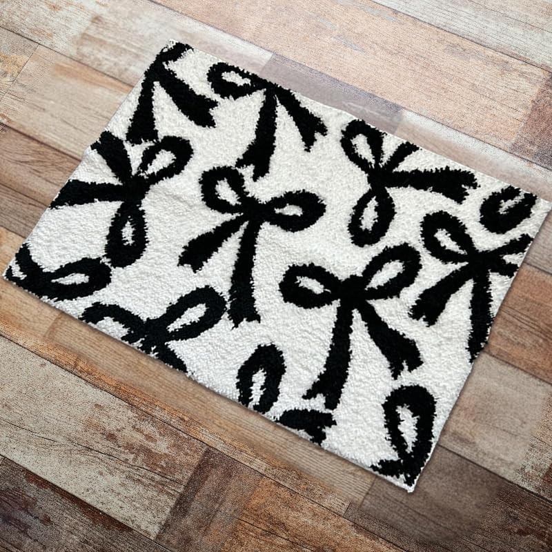 Bow Rug - Bow Shaped bathmat - Handmade & Premium- 30in (75cm) - Coquette Bat... gallery