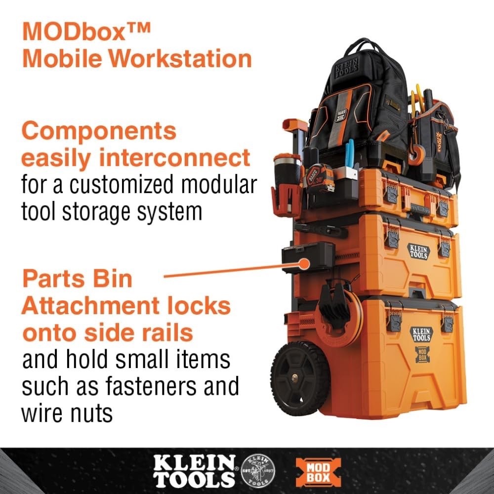 Klein Tools Modbox Parts Bin With Clear Lid Portable Tool Storage Organizer gallery