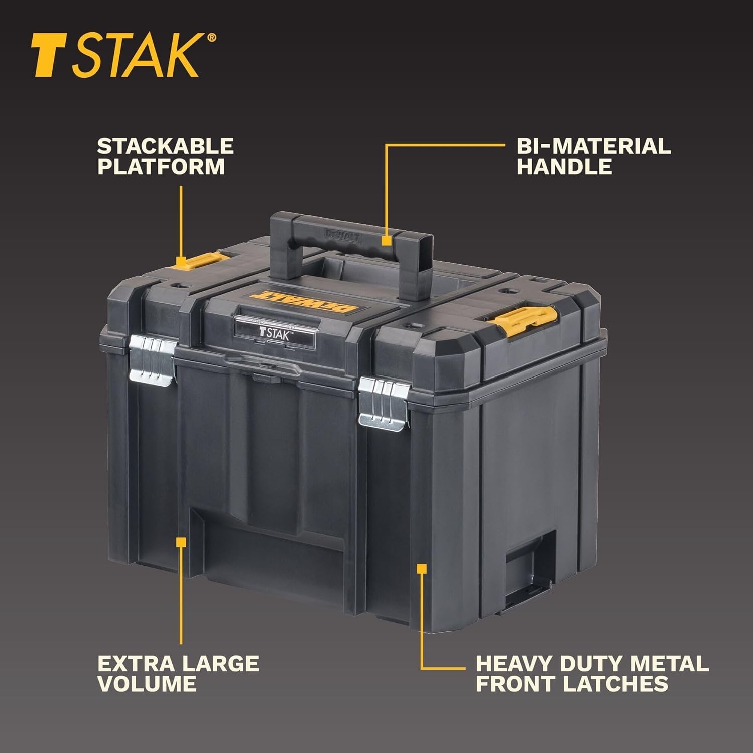 DEWALT TSTAK Tool Box, Extra Large Design, Removable Tray for Easy Access to Too gallery