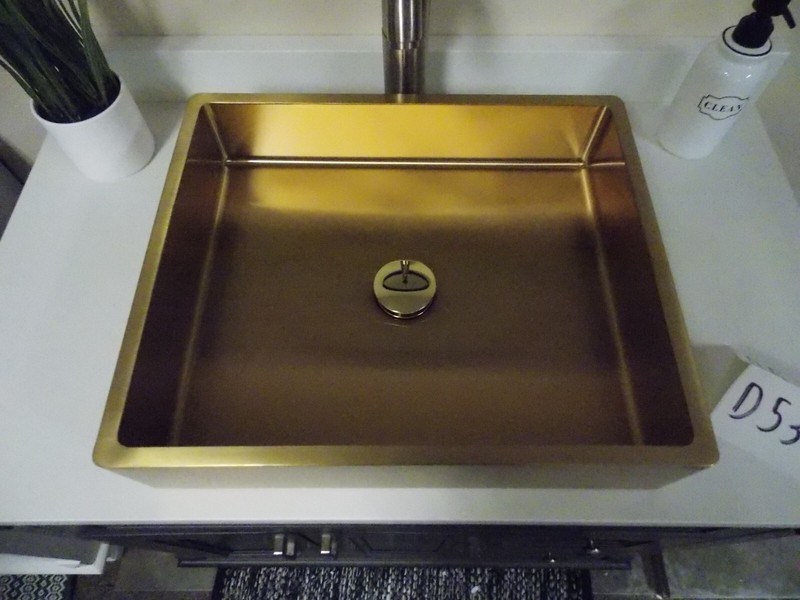 Eden Bath Rectangular Stainless Steel Vessel Sink in Gold (EB_SS004GD, D539) gallery