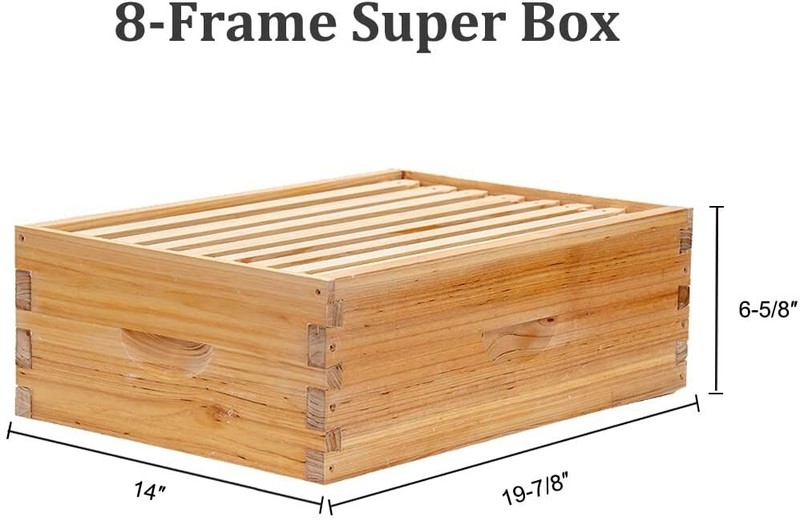 8-Frame Beeswax Coated Langstroth BeeHive Kit (2 Deep Boxes and 1 Medium Box) gallery