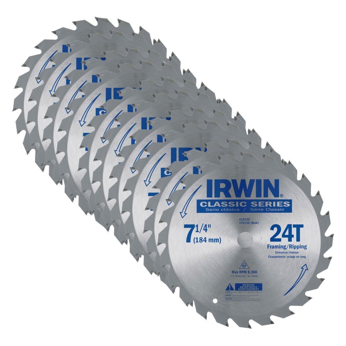 Irwin 25130 Classic Series Circular Saw Blade 24T 7-1/4 (Pack of 10) gallery