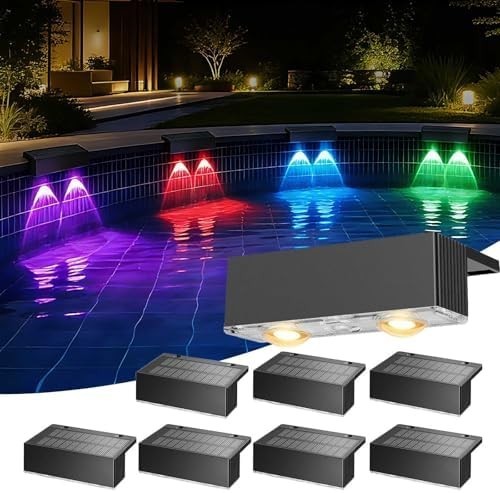 4 Pack Solar Pool Lights for above Ground Pools, Swimming Inground Pool LED Ligh gallery