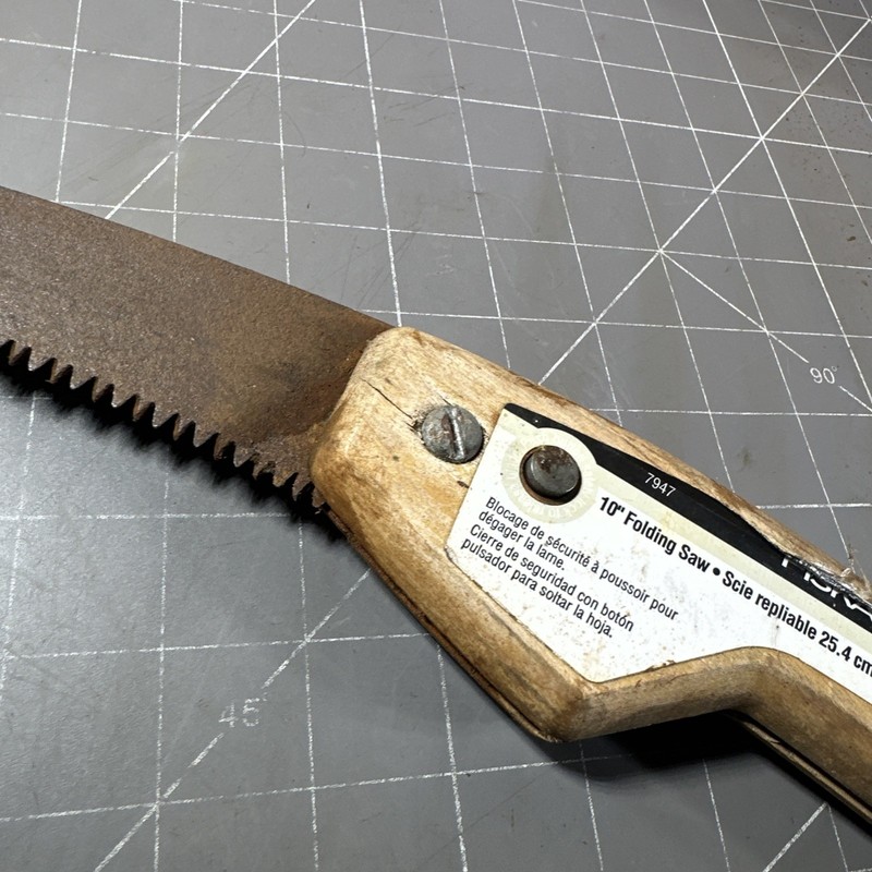 FISKARS 10” FOLDING BLADE TREE PRUNING SAW #7947 WOOD HANDLE & SAFETY BUTTON gallery