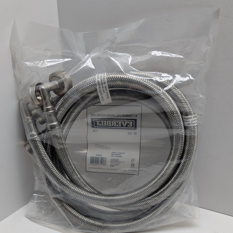 Everbilt 4 ft. Polymer Coated Stainless Steel Washing Machine Connector (2-Pack) gallery
