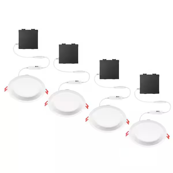 Commercial Electric 6” LED Canless Recessed Light 4 Pack Selectable Lumens 92291 gallery