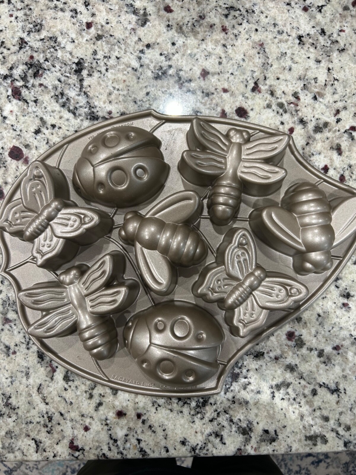 Nordic Ware Backyard Bugs Pan Bronze/Silver 5 Cups / 1.2 Liters Made USA gallery