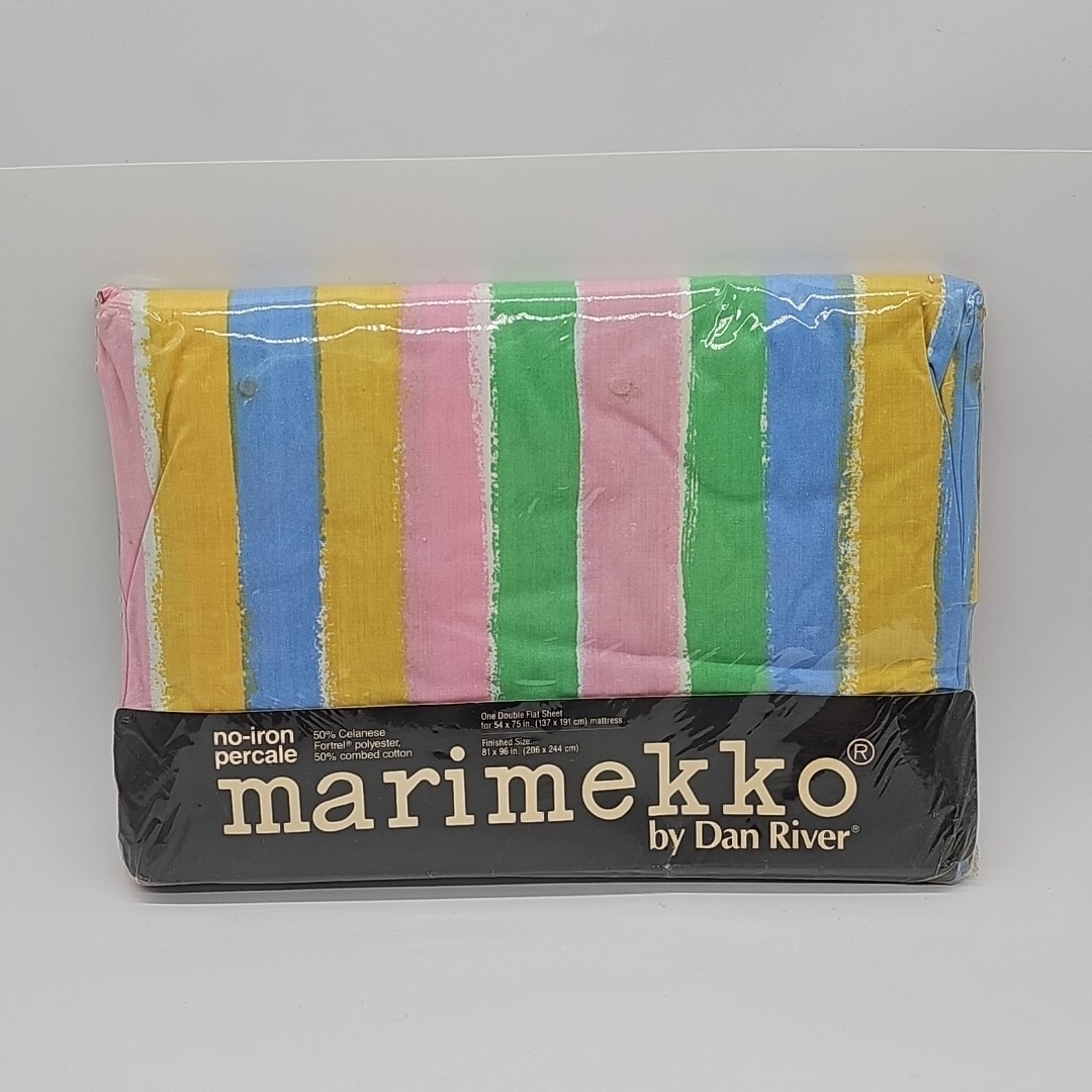 Marimekko By Dan River Multicolor Double Flat Sheet for 54 x 75 in mattress -NEW gallery