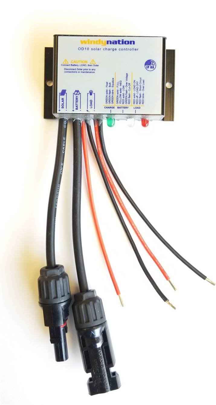 WindyNation Waterproof 10A 12V 24V Solar Charge Controller w LED Indicators gallery
