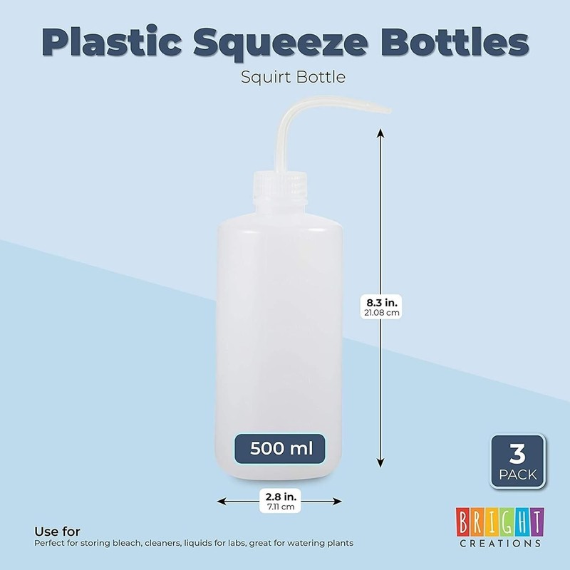 1/3 Pack 16 Oz Diffuser Squeeze Bottle Squirt Containers, Cleaning Supplies Fill gallery