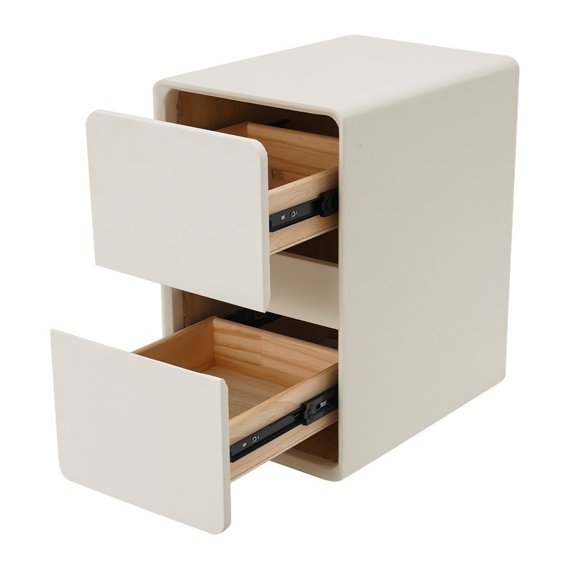 Bedside Table Storage Cabinet for the Bedroom Side Table with 2-drawers gallery