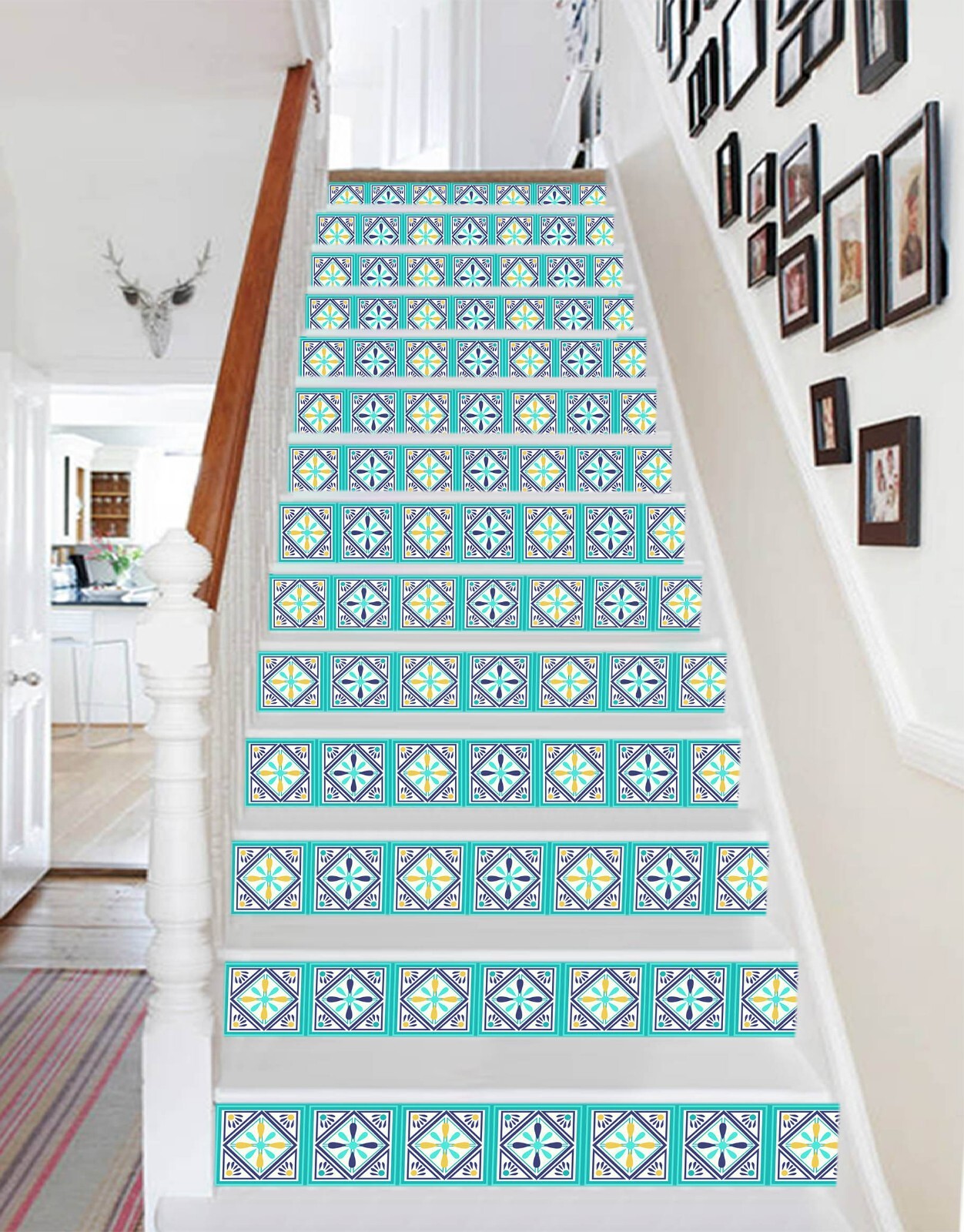 3D Green Pattern AZ558 Stair Risers Decoration Mural Vinyl Wallpaper Kay gallery