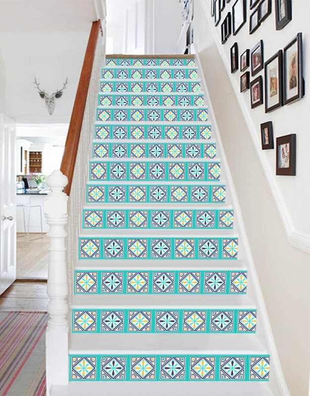 3D Green Pattern AZ558 Stair Risers Decoration Mural Vinyl Wallpaper Kay gallery