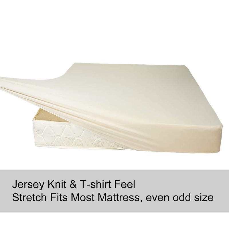 Soft Stretch Full Size Fitted Sheet Only - Jersey Knit Cozy T-Shirt Like, 4-... gallery