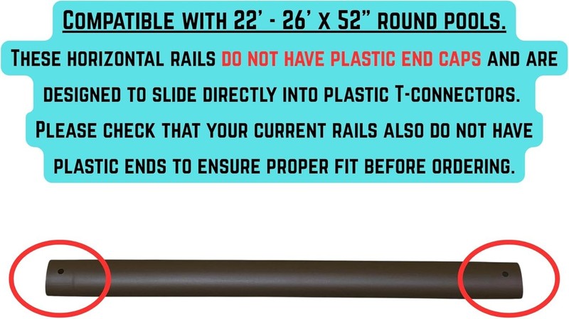 Replacement Horizontal Pool Leg/Pole for Coleman Power Steel 22 /24 Ft X 52in gallery