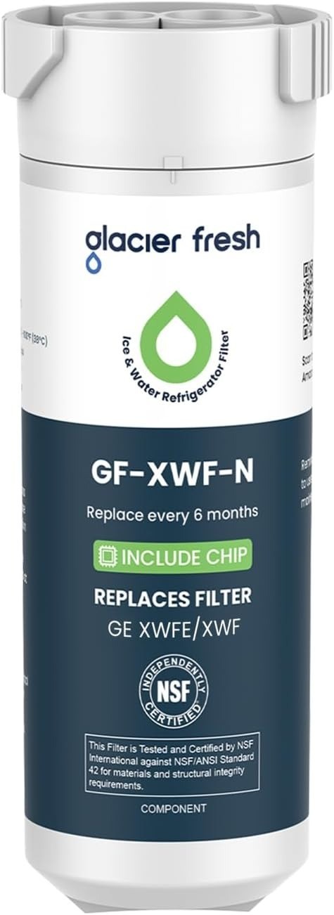 GLACIER FRESH Refrigerator Water Filter Replacement with Chip for GE XWF XWFE gallery