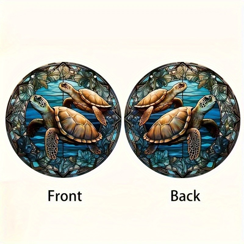 Ocean Animal Turtle Acrylic Sun Catcher Round Window Hanging Decor Housewarming gallery
