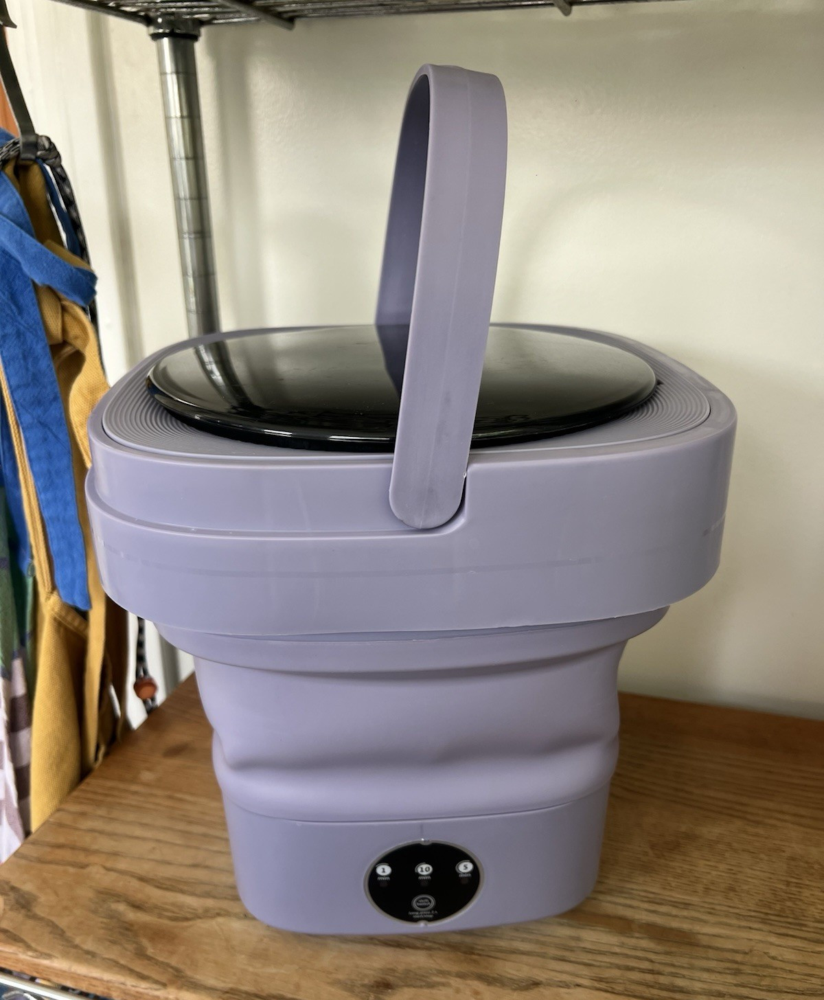 Portable Mini Electric Top-Loading Washing Machine, Compact Purple w/ Handle gallery