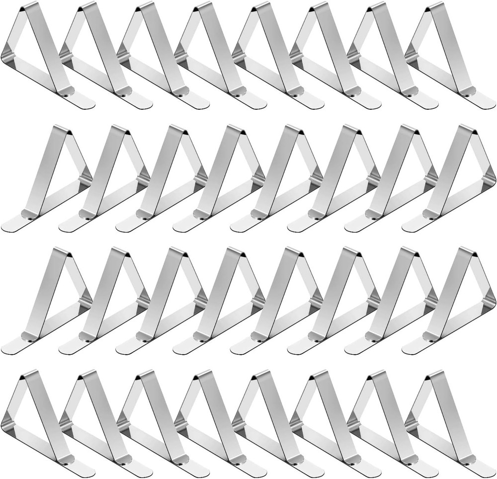 Tablecloth Clips 32 Pack Picnic Table Clips, Stainless Steel Table Cloth Holder