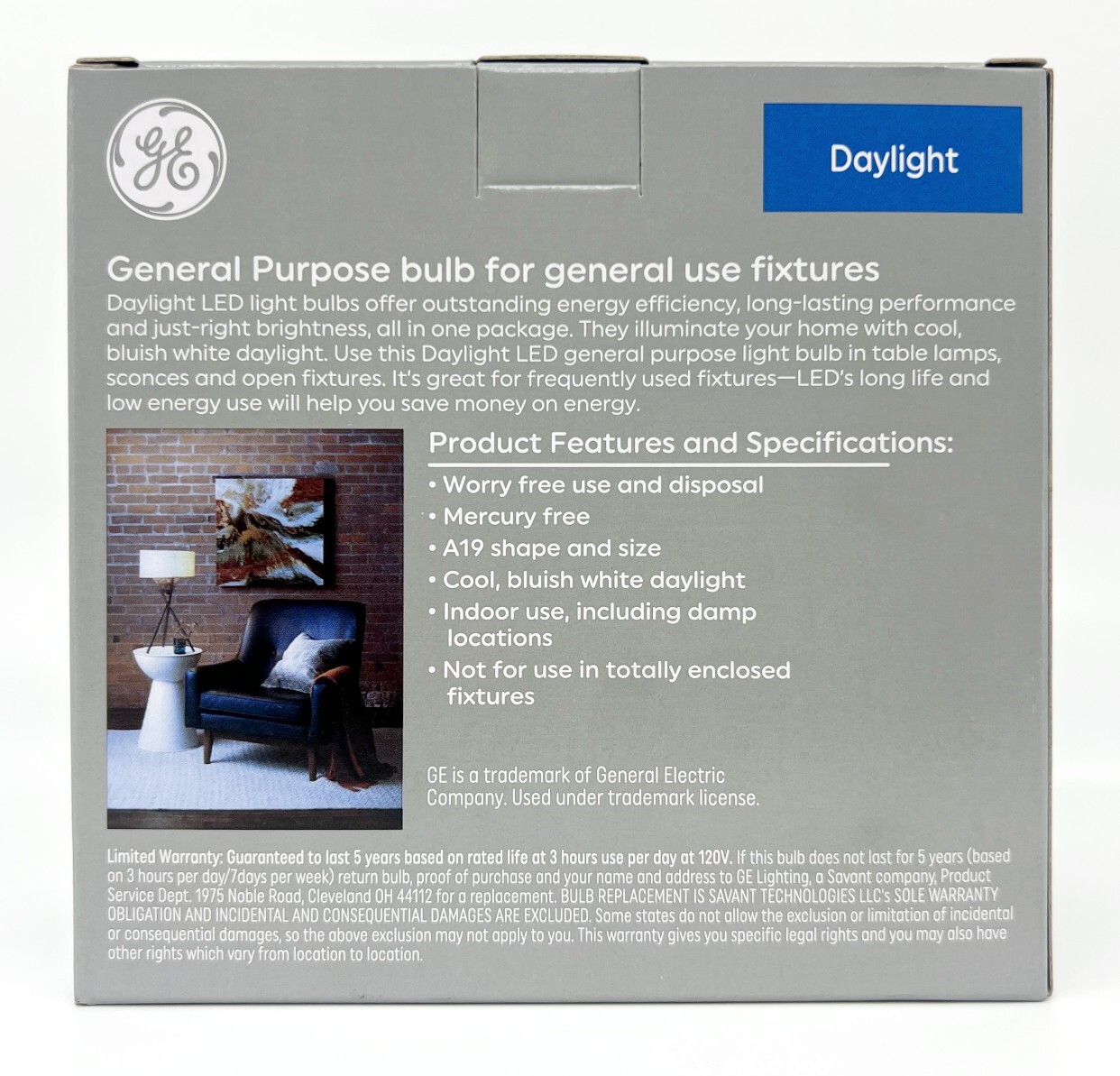 (12 bulbs) GE classic LED A19 Daylight Bulbs, 15 watt, 1600 Lumen, HD Light, gallery