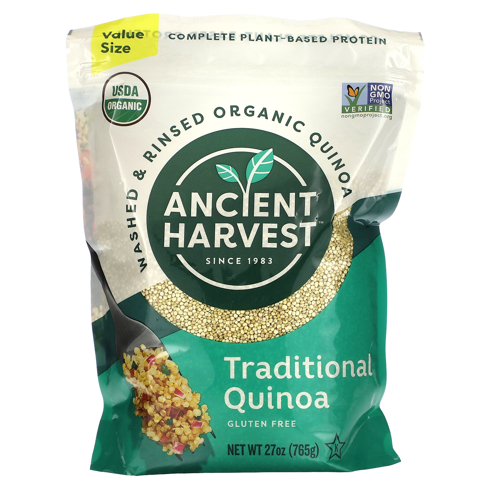Washed & Rinsed Organic Quinoa, Traditional Quinoa, 27 oz (765 g) gallery
