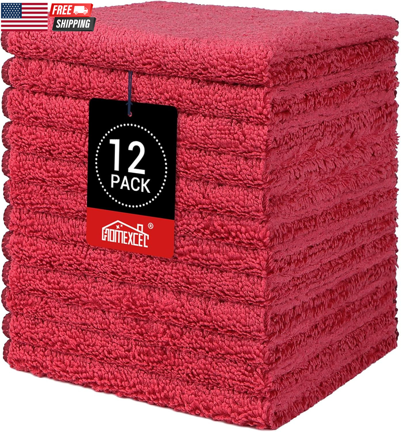 Wash Cloths, Quick Drying Face Towel for Showering, Super Absorbent Washcloths f gallery