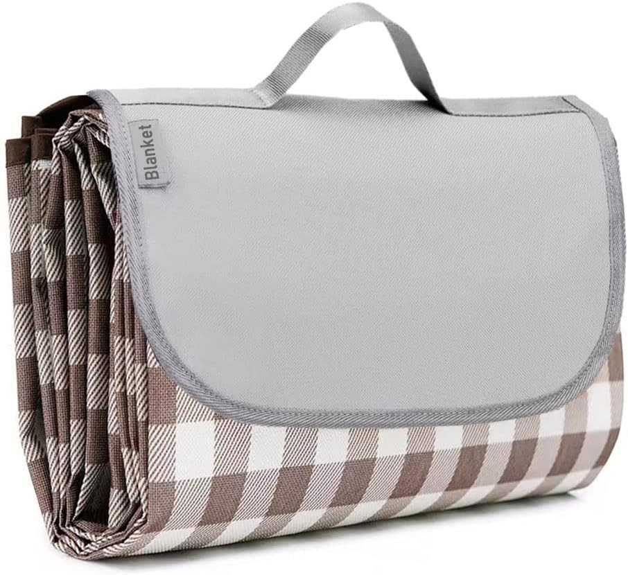 Extra Large Waterproof Picnic Blanket Foldable Camping Beach Mat Brown gallery