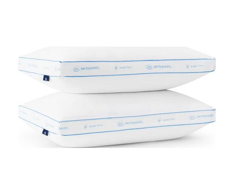 Extra Super Firm PIllows Serta Bed Sleeping Pillow Standard Queen Soft Set of 2 gallery