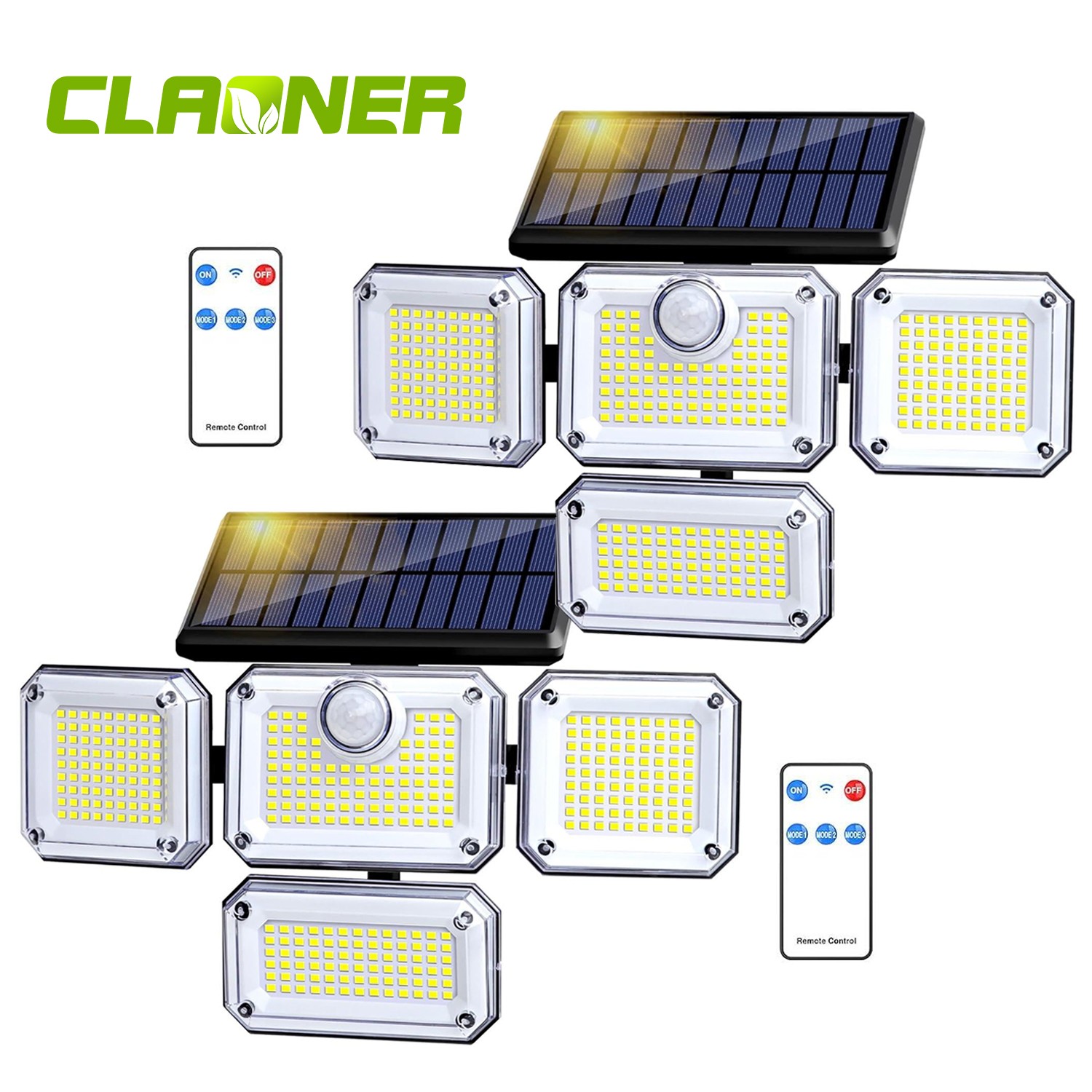 2Pack 333LED Motion Sensor Solar Lights Outdoor IP65 Waterproof Security Lamp US gallery