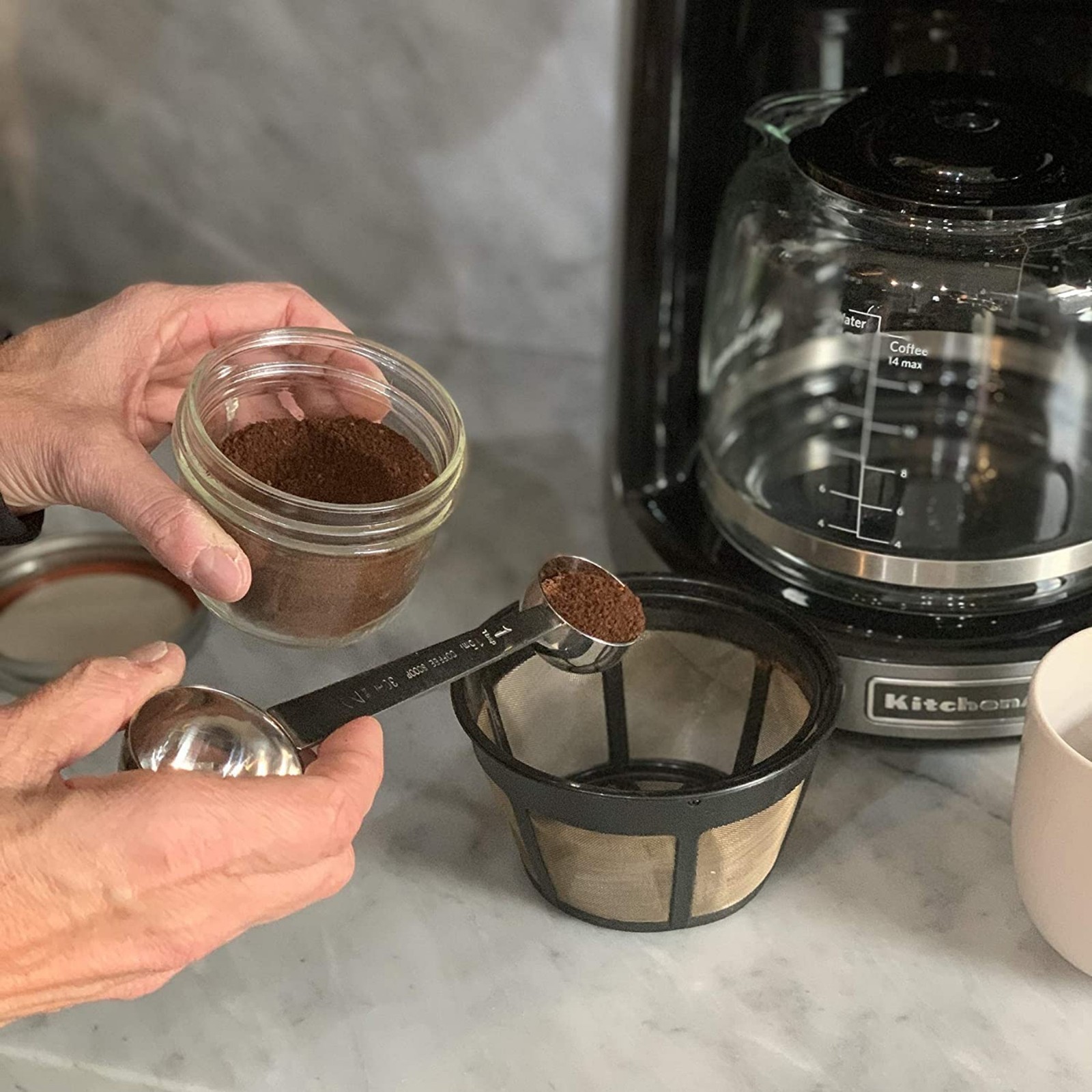 Fox Run Stainless Steel Double Coffee Scoop, 1 Tbsp./2 Tbsp. gallery
