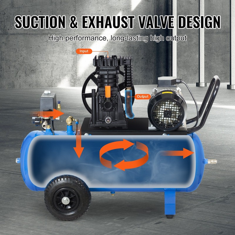 VEVOR Air Compressor Pump Head 3HP 5.8CFM @ 90PSI Twin Cylinder Piston Pump Head gallery